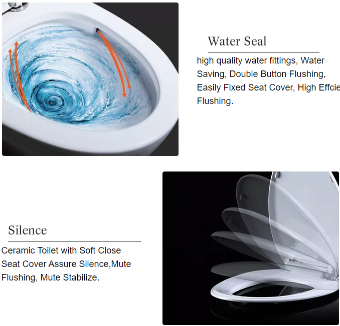 抗菌性SのトラップのSiphonic一つWC洗い流すボタン5