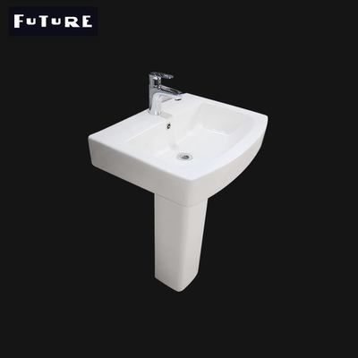 未来の白い磁器の台の流し